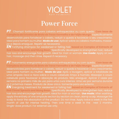 Shampoo Power Force - Pipa Cosmetics Violet Hair Cosmetics®