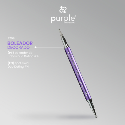 Spot Swirl Duo Dotting #4 (metallic handle) - Pipa Cosmetics Purple Professional®