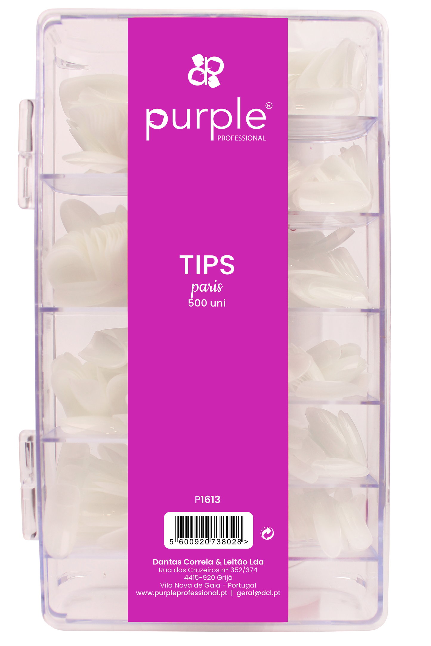 Tips Paris Natural 500 uni - Pipa Cosmetics Purple Professional®