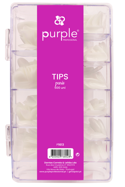 Tips Paris Natural 500 uni - Pipa Cosmetics Purple Professional®