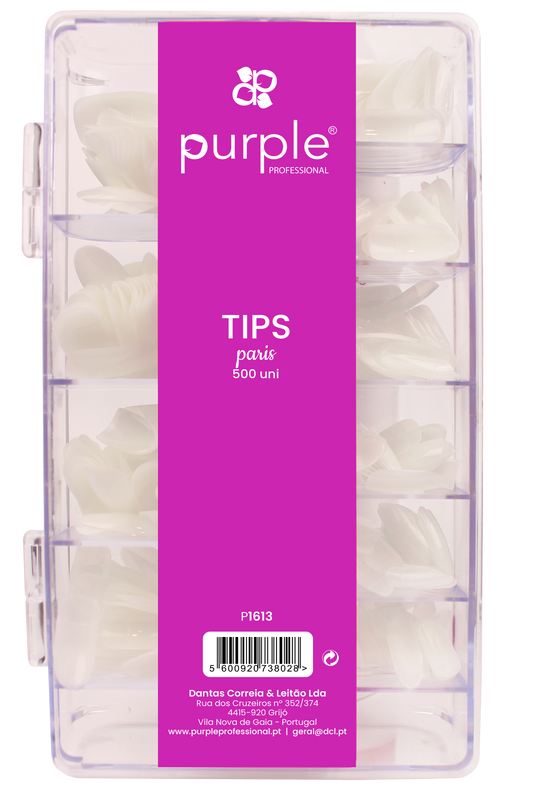 Tips Paris Natural 500 uni - Pipa Cosmetics Purple Professional®