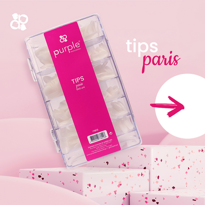 Tips Paris Natural 500 uni - Pipa Cosmetics Purple Professional®