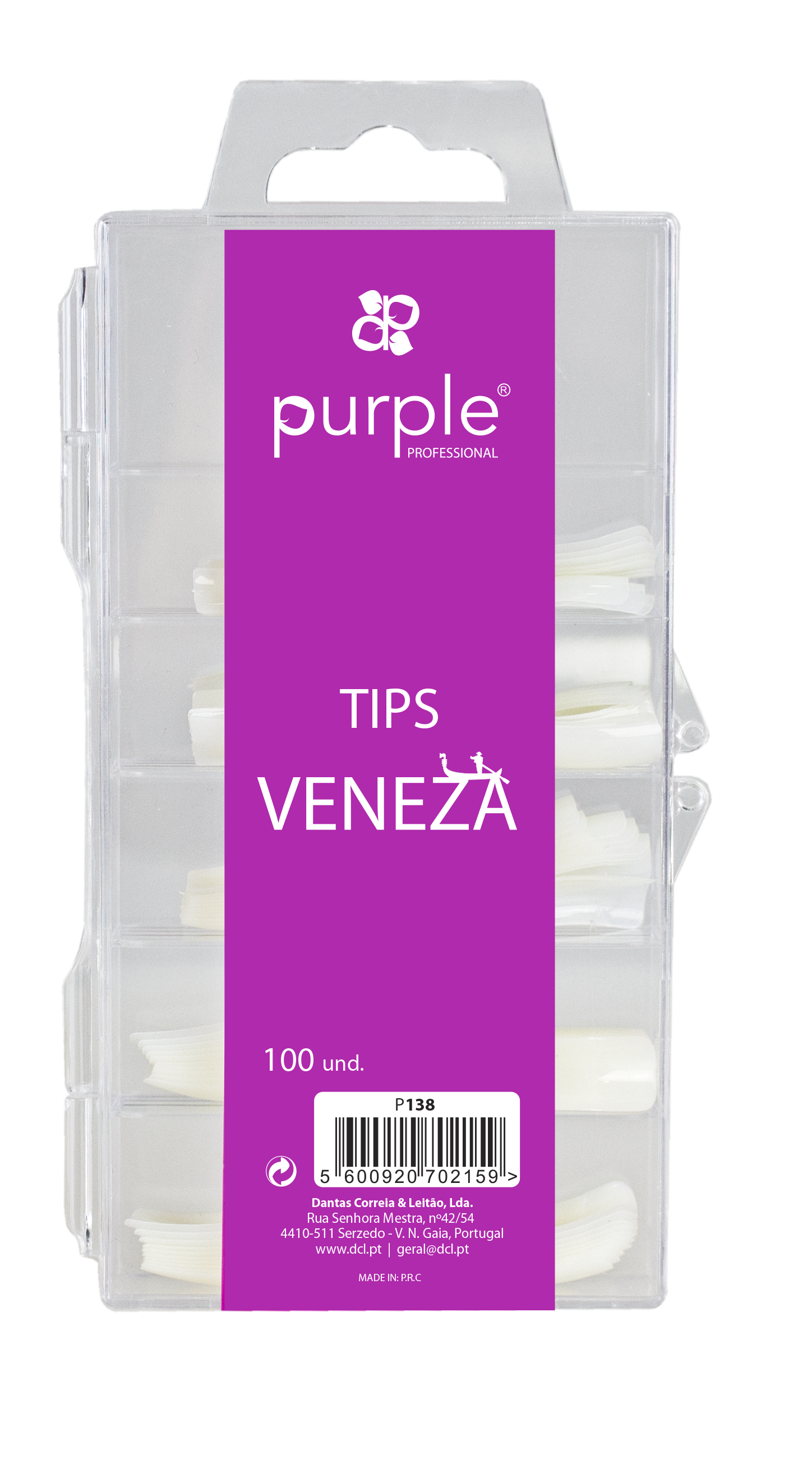 Tips Veneza Clear - Pipa Cosmetics Purple Professional® 