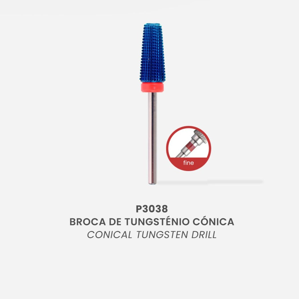 Tungsten Nail Drill - Conical Flat Top 6.8x15mm (fine) - Pipa Cosmetics Purple Professional®