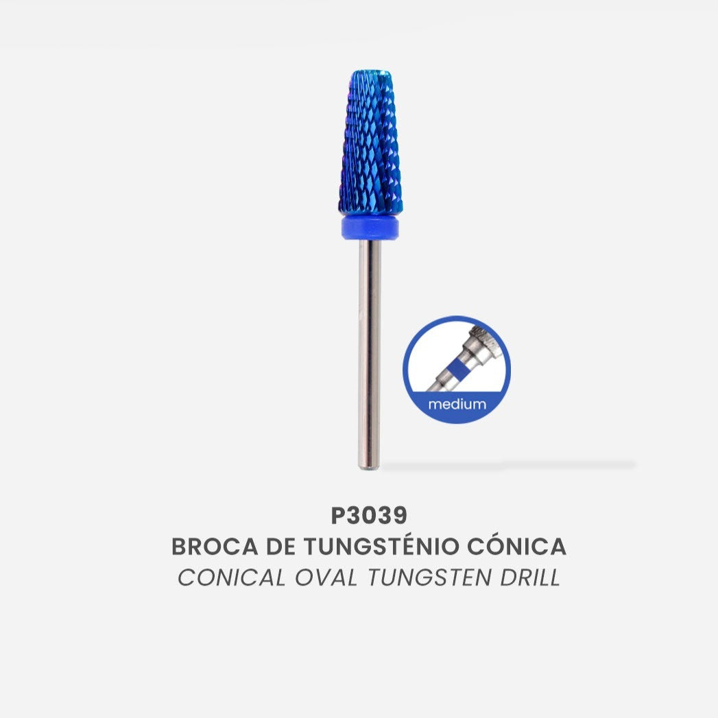Tungsten Nail Drill - Conical Flat Top 6.8x15mm (medium) - Pipa Cosmetics Purple Professional®