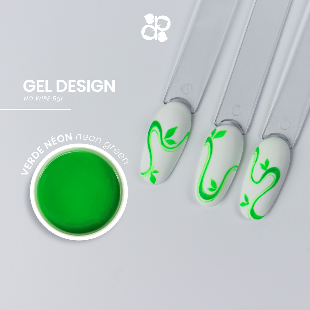 Gel Design Neon Green No Wipe