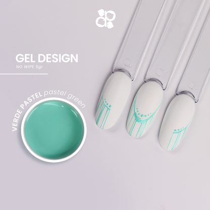 Gel Design Pastel Green No Wipe