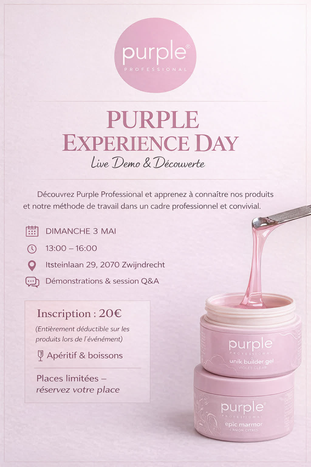 Purple Experience Day – Live Demo & Discovery - Pipa Cosmetics