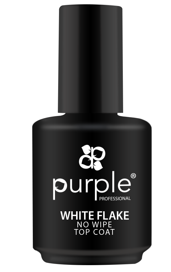 White Flake No Wipe Top Coat - Pipa Cosmetics Purple Professional®