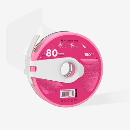 White disposable abrasive tape papmAm EXPERT in a plastic case STALEKS PRO 150 grit - Pipa Cosmetics Staleks Pro
