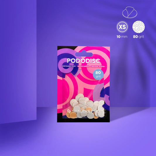 White refill pads for pedicure disc PODODISC STALEKS PRO XS 320 grit (50 pc) - Pipa Cosmetics Staleks Pro
