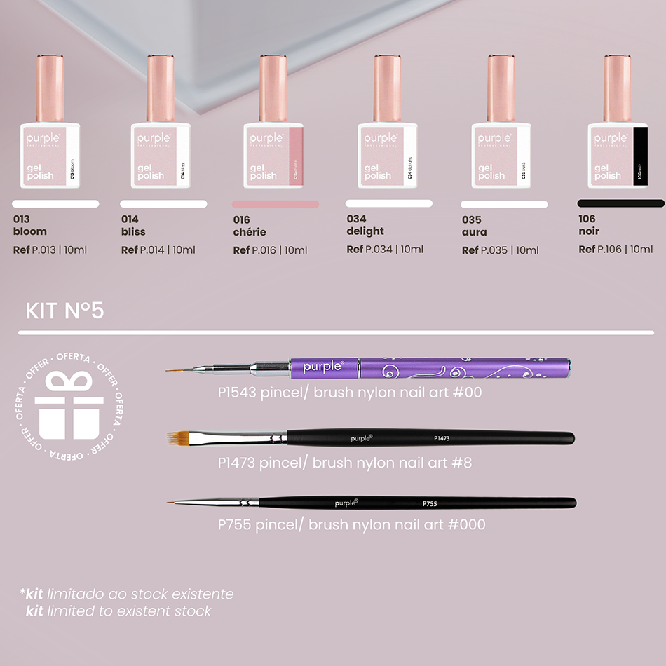 KIT GEL POLISH 5 - Pipa Cosmetics