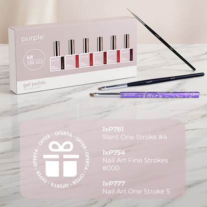 Gel Polish Kit 12.2 + One Stroke Brushes