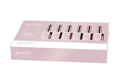 KIT GEL POLISH 21  – 6 Colours + 2 FREE Brushes
