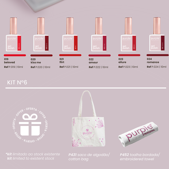 KIT GEL POLISH 6 - Pipa Cosmetics