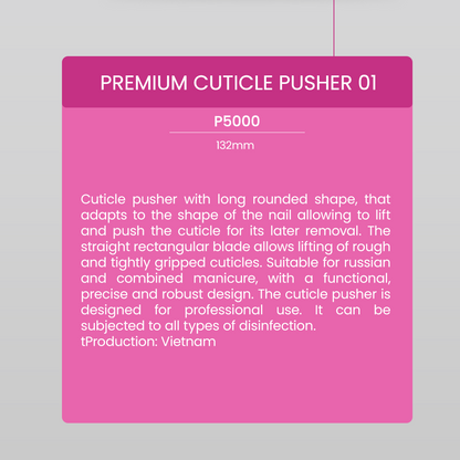 Premium Cuticle Pusher 01 132mm (japanese stainless steel)