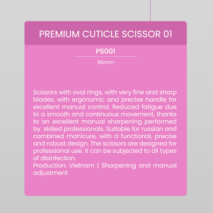 Premium Cuticle Scissor 01 96mm (japanese stainless steel)