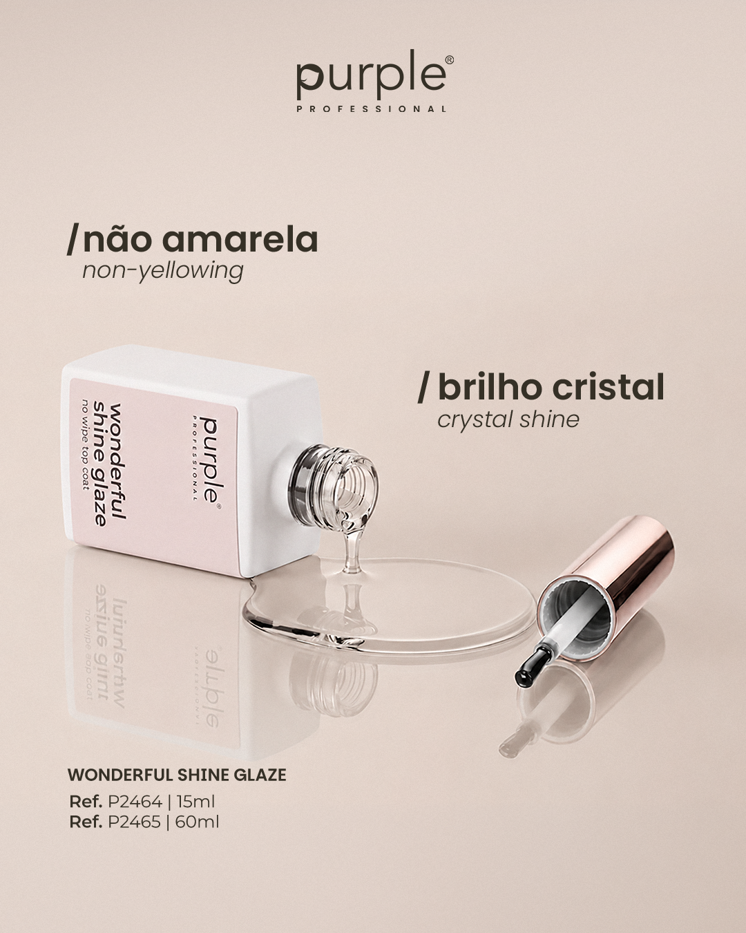 Wonderful Shine Glaze No Wipe Top Coat - Pipa Cosmetics