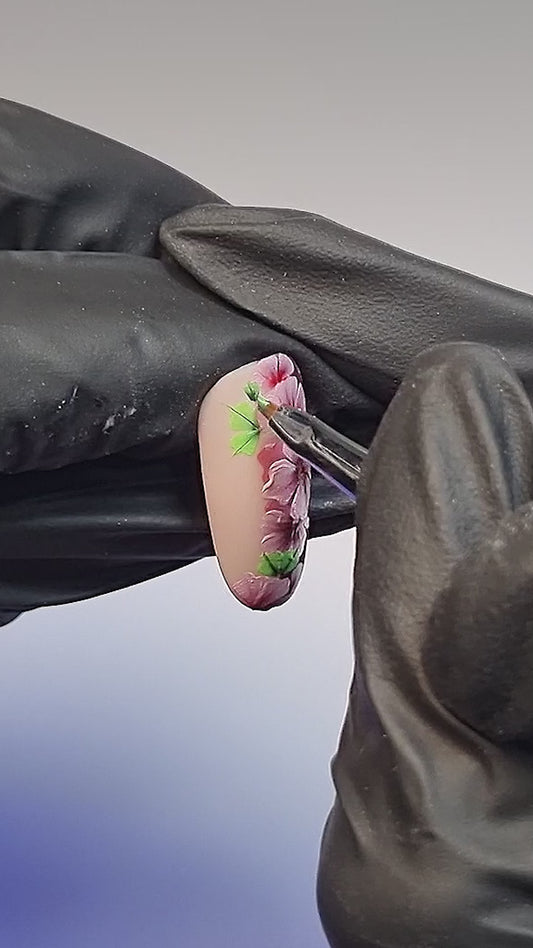 Nylon Nail Art One Stroke XXS Brush 1,5mm/2,5mm (metallic handle)