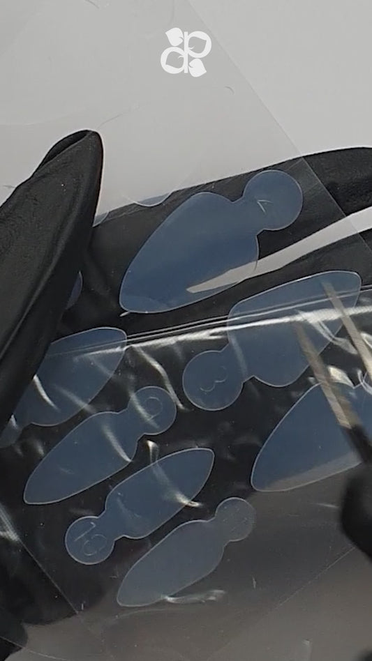 Franse siliconen dual form pads model D (6 vellen met 12 maten)