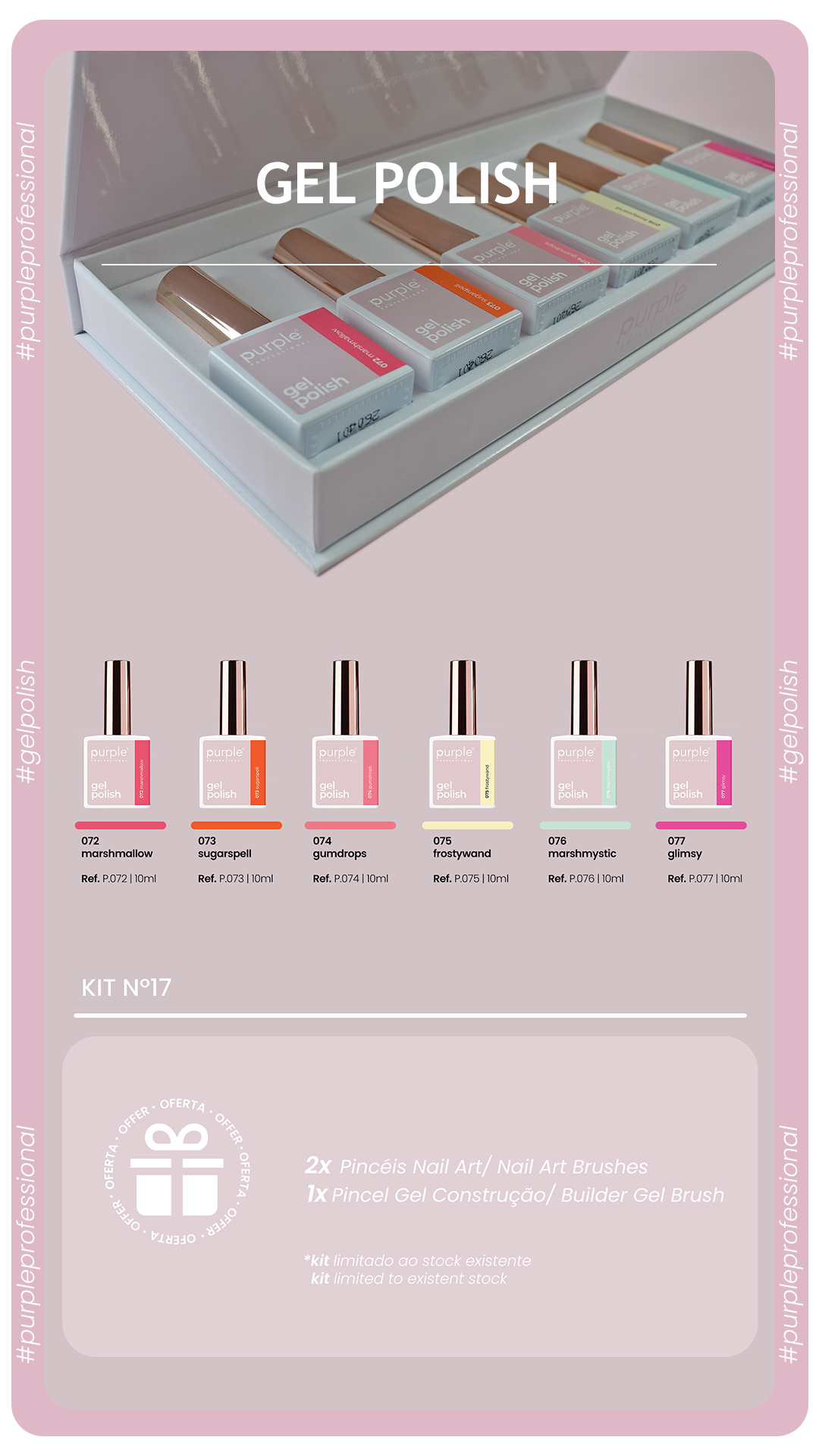 KIT GEL POLISH 17 - Pipa Cosmetics
